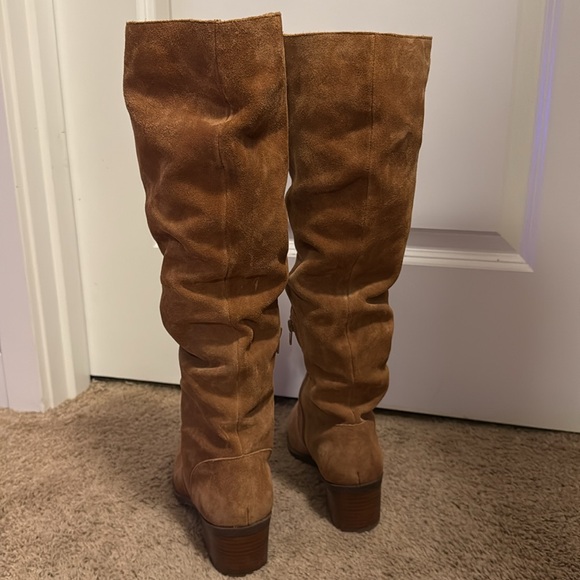 Size 10 Brown Swede leather riding boots - Picture 6 of 9